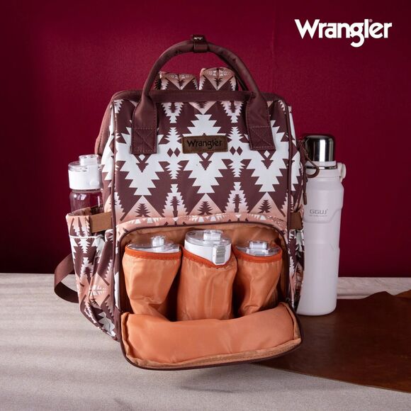 WG2204-9110 Wrangler Aztec Printed Callie Backpack - Brown main image 6